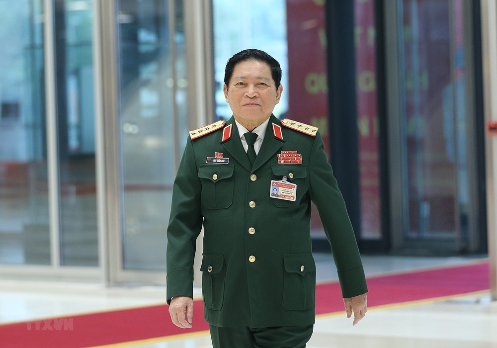 Đại tướng Ngô Xuân Lịch, Ủy viên Bộ Chính trị, Phó bí thư Quân ủy Trung ương, Bộ trưởng Bộ Quốc phòng đến dự phiên họp chiều 30-1-2021. Ảnh: TTXVN